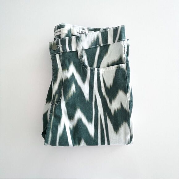 Jones New York Sutton Straight Loden Green Pants Jeans Women's 10 Stretchy - Picture 10 of 12